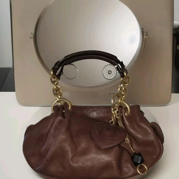 Juicy Couture Brown Leather Shoulder Date Night Small Bag - Picture 1 of 15